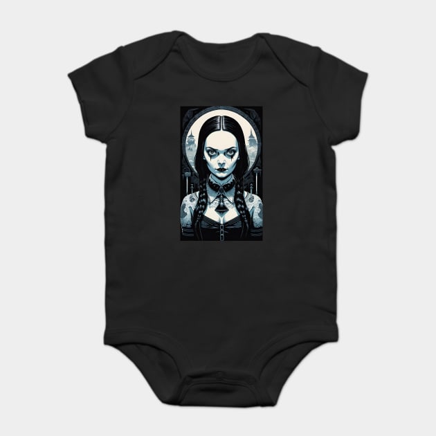 Girl Boss Wednesday Baby Bodysuit by Grave Digs